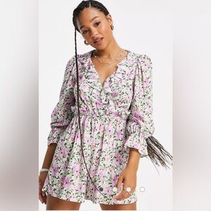 Lilac Ditsy Romper- New with tag